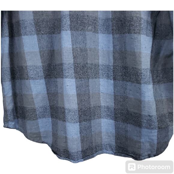 Lucky Brand Men's Classic Fit Long Sleeve Button-Up Flannel Shirt Large Gray - Picture 12 of 14